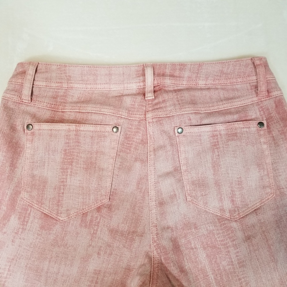 Creation L Rose Print Skinny Pants Jeans - Size 6 - Picture 5 of 6
